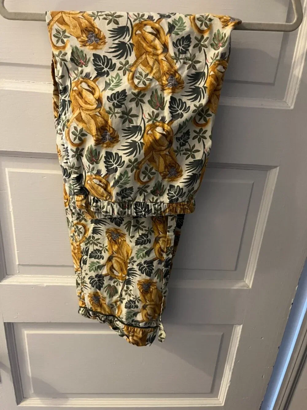 Printfresh Monkey Pajama Set – Women's Large | Organic Cotton